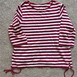 Christopher & Banks Red and White Striped Top